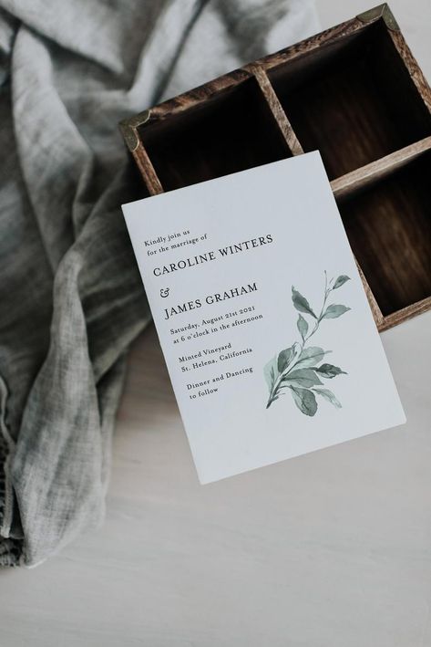 Wedding Invitation Elegant, Leaf Invitations, Coffee Wedding, Invitation Elegant, Calligraphy Wedding Invitation, Printing Wedding Invitations, Greenery Wedding Invitations, Calligraphy Wedding, Minimal Wedding