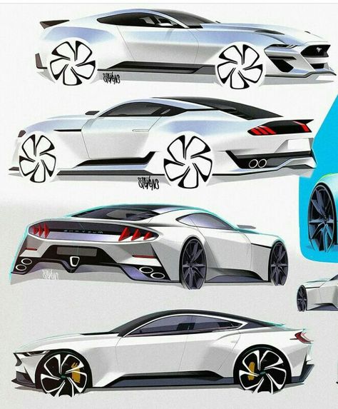 Electric Mustang, Mustang Concept, Exterior Render, Automobile Sketch, Sketch Tutorial, Bmw Concept, Anime Reference, Car Design Sketch, Concept Car Design