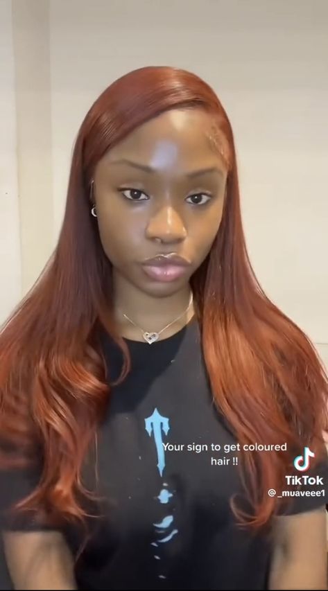 Autumn Hair Colors Black Women, Forest Green Hair Black Women, Hair Colour On Dark Skin, Auburn Black Women, 350 Hair Color On Black Women, Ginger Closure Sew In, Cherry Red Hair Black Women, Ginger Weave, Ginger Sew In