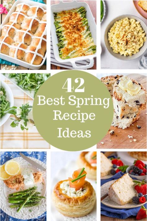 Get 42 delicious spring recipes. March, April, and May are the best time to get the delicious, fresh flavors of the season. These recipes will become family favorites! Spring Seafood Recipes, Spring Movies, Summer Dessert Table, Seasonal Meals, Chicken Pesto Pasta Salad, Lemon Asparagus Pasta, Spring Appetizers, Best Egg Salad Recipe, Asparagus Casserole