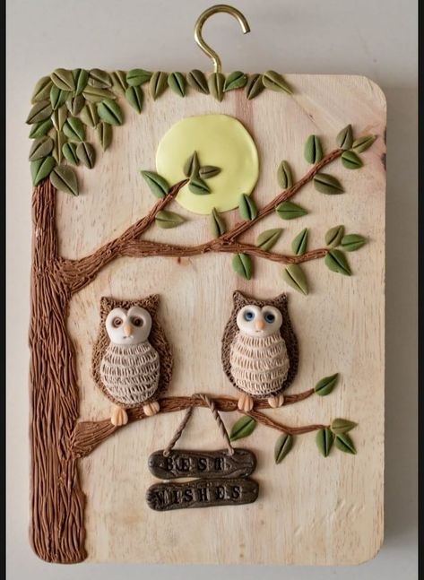 Painting With Clay Art, Pasta Craft Ideas, Clay Art Decoration, Shilpkar Clay Art Craft Ideas, Clay Art Crafts, Clay Crafting Ideas, Talenan Art Painting, Mouldit Clay Art Ideas Cute, Moldit Craft