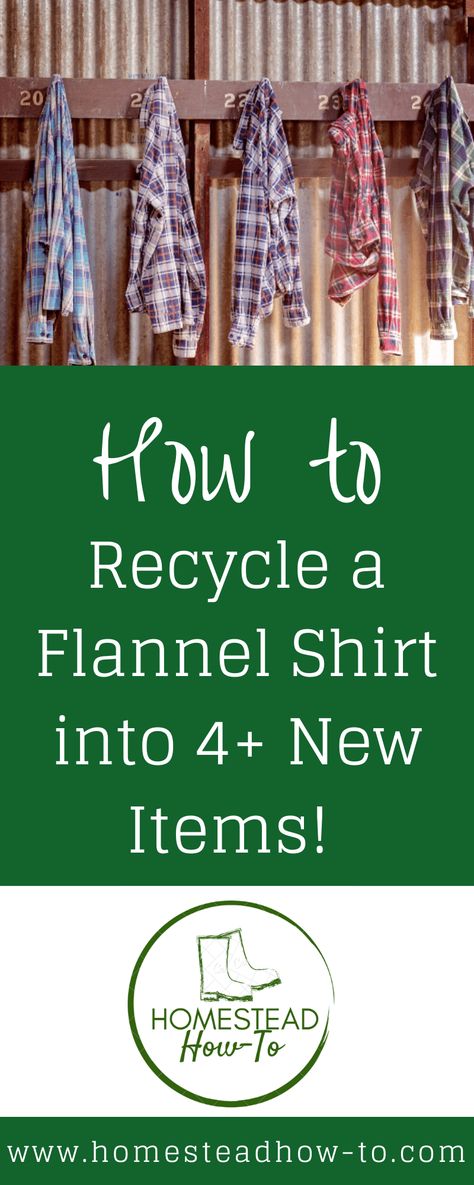 Turn an unused flannel shirt into six new things - from infant pj's to a scarf, scrunchies, or tablet case!  Upcycle that old shirt you no longer wear, or the one you found thrifting.  Easy sewing projects offer six possibilities! Flannel Shirt Crafts, Upcycling Flannel Shirts, Old Shirt Ideas, Diy Flannel Shirt Refashion, Upcycle Flannel Shirt, Upcycled Flannel Shirts, Flannel Fabric Projects, Flannel Upcycle, Old Flannel