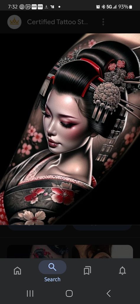 Geisha Tattoo Design, Geisha Tattoo, Geisha Art, Japanese Geisha, Great Tattoos, Girl Tattoos, I Tattoo, Tattoo Design, Tattoo Designs