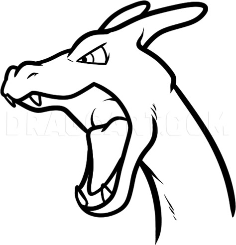 How to Draw Charizard Easy, Pokemon, Coloring Page, Trace Drawing Charizard Easy Drawing, Pokemon Charizard Drawing, Easy Drawings Pokemon, Pokemon Pictures To Draw, Charizard Sketch, Pokemon Drawings Easy, Drawing Ideas For Boys, Charizard Drawing, Charmander Drawing