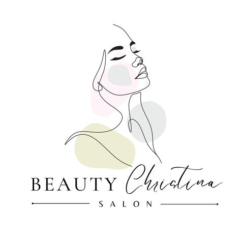 Logo Design Esthetician, Esthetics Logo Design, Hairsalon Ideas Logo, Beauty Logo Design Ideas Graphics, Makeup Line Art, Beauty Care Logo Design, Logo Salon Beauty, Lady Logo Design, Line Art Hair