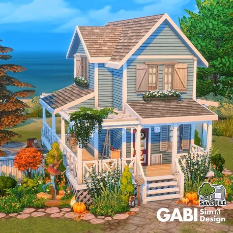 Sims Brindleton Bay House, Sims 4 Cottage Base Game, Brindleton Bay Sims 4 Houses, Vacation House Sims 4, Ts4 Brindleton Bay House, Brindelton Bay Sims 4, Sims Mini House, Sims 4 Cats And Dogs House, Sims Coastal House