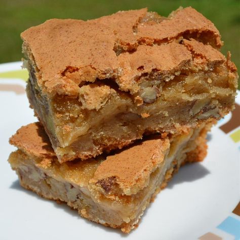 Pecan Chewies Recipe | Allrecipes Pecan Chewies Recipe, Pecan Chewies, Chewies Recipe, Gnome Quilt, Pecan Pie Bar, Pecan Pie Bars Easy, Pecan Cookie, Pecan Pie Bars Recipe, Pecan Desserts