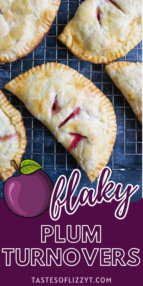 Flaky, hand-held plum turnovers filled with fresh summer plums. It's a great recipe if the kids want to help, because they can each make their own. Plum Dinner Recipes, Peach And Plum Recipes, Recipes With Fresh Plums, Plum Hand Pies, What To Make With Fresh Plums, Fresh Prune Recipes, What To Do With Italian Plums, Paleo Plum Recipes, Stanley Plum Recipes