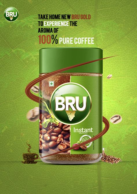 bru gold cofee avertesment Bru Coffee, Gold Coffee, Coffee Logo, Graphic Design Photography, Coffee Branding, Photography Fashion, Freelancing Jobs, Design Photography, Adobe Photoshop