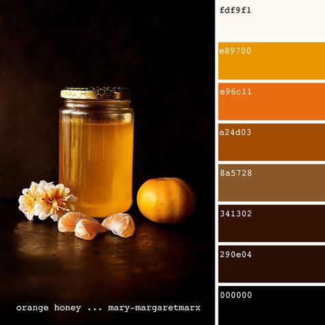 Hive Aesthetic, Honey Palette, Orange Honey, Shingle Colors, Honey Colour, Bedroom Paint, Paint Palette, Colorful Design, Paint Cans