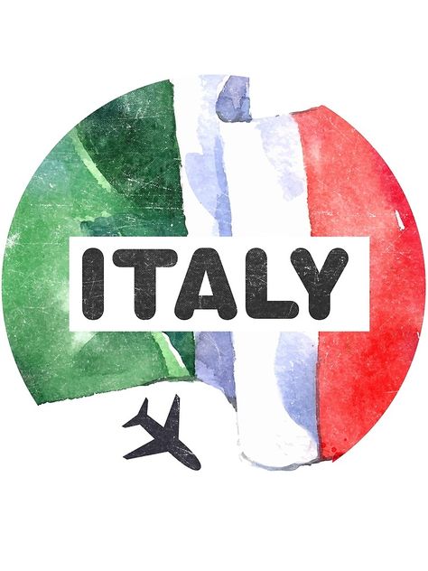 "Italy flag vers." by Airport stickers | Redbubble Italy Flag Tattoo, Italy Icons, Italy Flag Instagram Highlight, Italian Flag Aesthetic, Italy Flag Art, Italy Stickers, Italian Icons, Flag Of Italy, Italy Logo