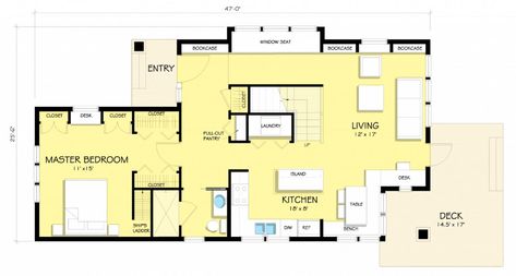 The Not So Big Bungalow: A Kit House Made with SIPs (Part 2 of 4 - Main Level) - Sarah Susanka Sip House Plans, Sarah Susanka, Big Bungalow, Sip House, Kit House, Dropped Ceiling, Low Ceiling, Ceiling Height, Big Houses