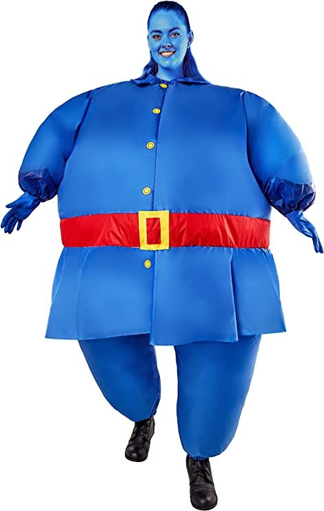 This is the BEST Willy Wonka violet costume Willy Wonka pregnant Violet costume Wonka Costume, Violet Beauregarde, Willy Wonka Costume, Wonka Party, Classic Movie Characters, Blue Gloves, Inflatable Costumes, Black Halloween Dress, Costume Contest