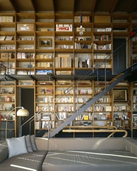 Casa Rock, Architects Studio, Wall Bookshelves, Home Libraries, Mount Fuji, Home Library, Industrial Furniture, My Dream Home, Future House