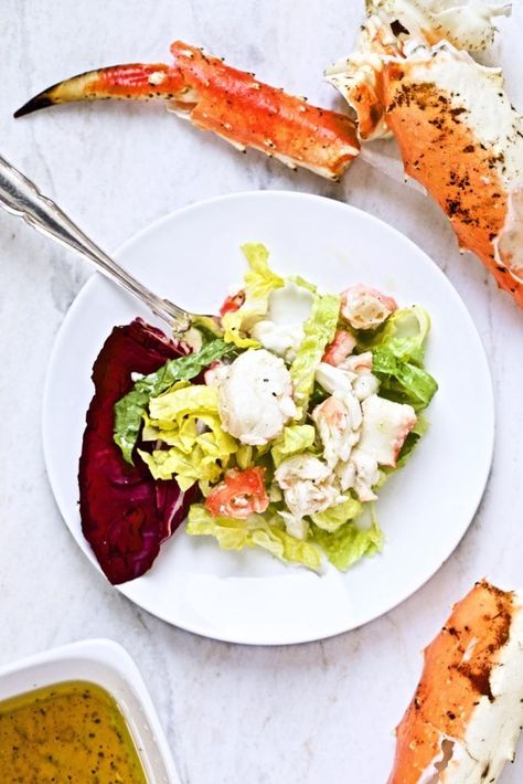 King Crab Salad, Alaskan King Crab, Crab Salad Recipe, Shrimp And Broccoli, Radicchio Salad, Delicious Seafood Recipes, Crab Salad, King Crab, Broccoli Pasta