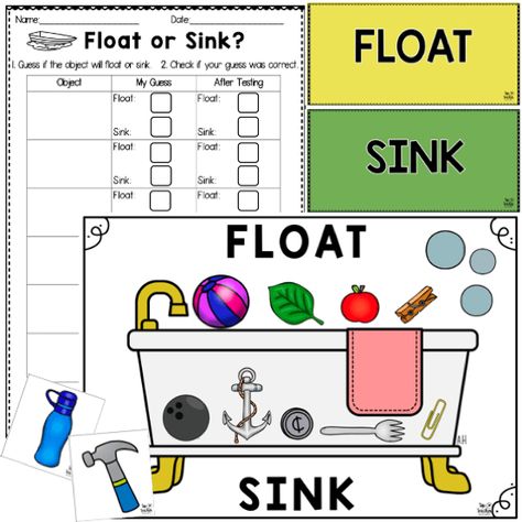 Float or sink activity pack includes: Does it float or sink? cut & paste activity Will it float or sink? worksheet Float & sink sort Float & sink poster Sink And Float Activities, Float Or Sink, Sink Or Float, Chemical Science, Pack And Play, Australian Curriculum, Unit Plan, Health Technology, Activity Pack