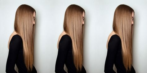 7 Professional Secrets to Straightening Your Hair Without Using Heat: http://www.cosmopolitan.com/style-beauty/a5276873/how-to-straighten-hair-without-heat/ Heatless Straight Hair, Straight And Silky Hair, Curly Hair Without Heat, Straighten Curly Hair, Japanese Straightening, Heat Free Hairstyles, Straightening Curly Hair, Hair Dusting, Straighten Hair