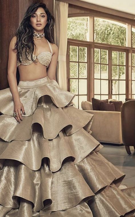 Kiara Advani Indian Wear, Kiara Advani Lehenga, Western Frocks, Indian Dress Up, Indian Outfits Lehenga, Lehenga Designs Simple, Casual Fridays, Indian Dresses Traditional, Traditional Indian Outfits