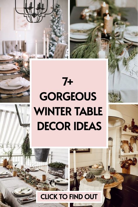 7 winter table decor ideas Winter Snowflake Centerpieces, Christmas Winter Wonderland Tablescapes, Easy Winter Centerpieces Diy, Winter Wonderland Table Setting Ideas, Winter Party Table Decorations, Snow Centerpieces Winter, Snowflake Table Centerpieces, Winter Banquet Decorations, Winter Table Arrangements