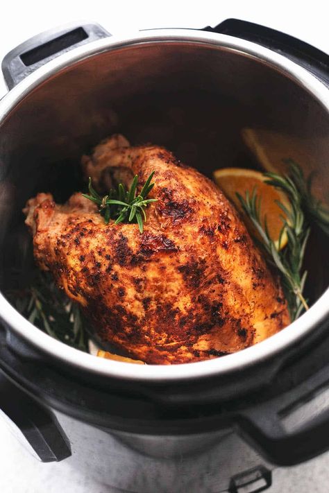 This Instant Pot Turkey Breast is ultra-juicy and tender with the best crispy, seasoned outside! The very best way to cook a turkey breast for Thanksgiving, special occasions, Sunday dinner, or any holiday menu! Pressure Cooker Turkey, Quick Turkey, Turkey Breast Crockpot, Instant Pot Turkey, Crockpot Turkey, Instant Pot Recipe, Turkey Breast Recipe, Roast Turkey Breast, Sliced Turkey