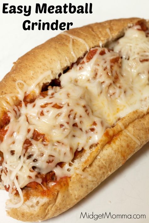 Meatball Grinders, Meatball Grinder Recipes, Meatballs For Meatball Subs, Homemade Meatball Subs Easy, Home Made Meatball Subs, Best Meatball Sub Recipe, Quick Meatballs, Gourmet Sandwiches Recipes, Meatball Marinara Sub