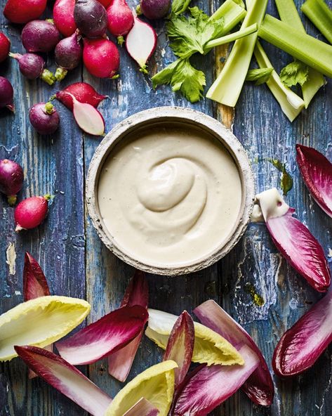 Carolina Stupino shares her recipe for this creamy, Italian dipping sauce that is made with anchovies and garlic. Serve with crudités or crusty bread. Bagna Cauda Recipe, Italian Dip, Recipes For Entertaining, Anchovy Sauce, Starter Recipes, Festive Recipes, Garlic Dip, Roasted Onions, Delicious Magazine