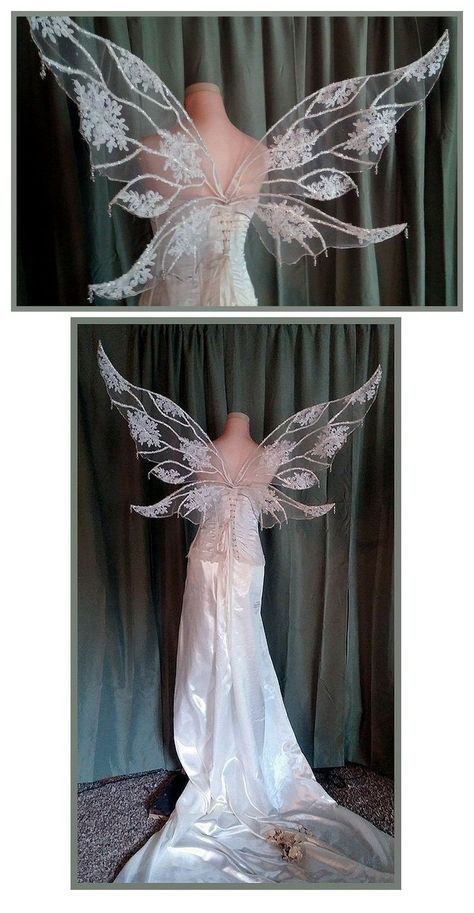 Winter Fairy Wings, Dark Fairy Costume, Cosplay Wings, Diy Angels, Fairytale Fashion, Fairy Wedding, Fairy Queen, Theatre Costumes, Magical Jewelry