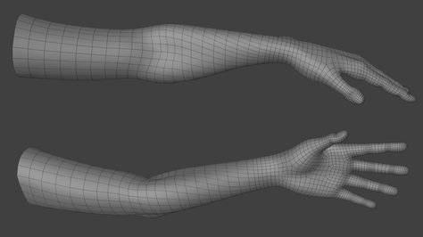 The pronated topology of the arm — polycount Arm Topology, 3d Topology, 3ds Max Design, Arm Anatomy, 3d Karakter, Polygon Modeling, 3d Modeling Tutorial, Art Advice, Tattoo Templates