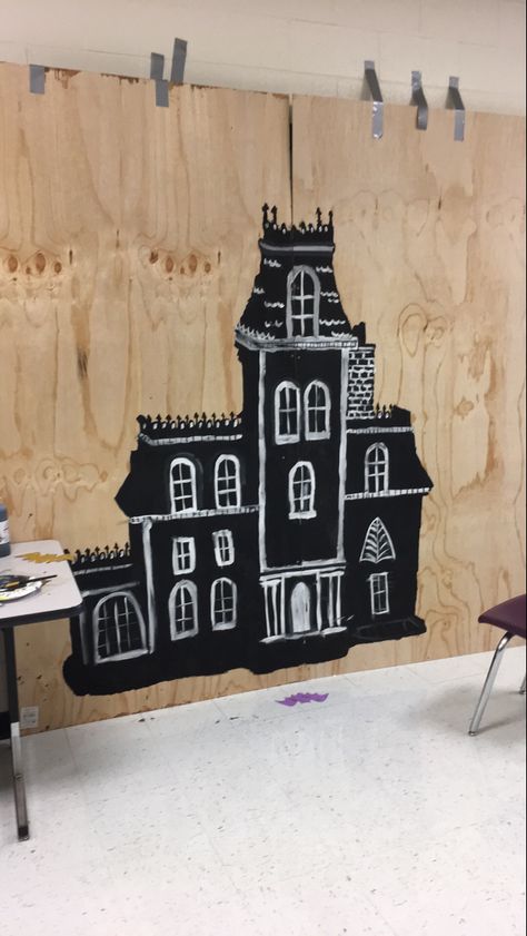 Addams Family Diy Decorations, Addams Family House Drawing, Adam’s Family Decorations, The Addams Family Decorations, Trunk Or Treat Addams Family, Adam’s Family Trunk Or Treat Ideas, Adams Family Trunk Or Treat, Addams Family Trunk Or Treat Ideas, Adams Family Decorations