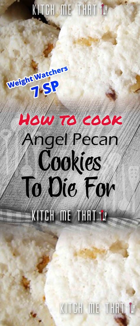 Angel Pecan Cookies [Skinnyfied] – Kitch Me That Angel Cookies Recipe, Angel Flake Cookies, Crackle Cookies, Angel Cookies, Baking Projects, Cream Of Tarter, Dark Brown Sugar, Pecan Cookies, Baking Project