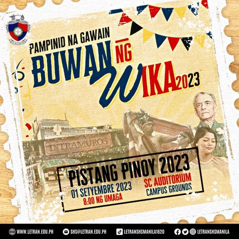 Buwan Ng Wika Graphic Design, Buwan Ng Wika Design, School Booth Design, Pubmat Ideas School, New Year Pubmat, Buwan Ng Wika Pubmat, Back To School Pubmat, Event Pubmat, Tourism Graphic Design