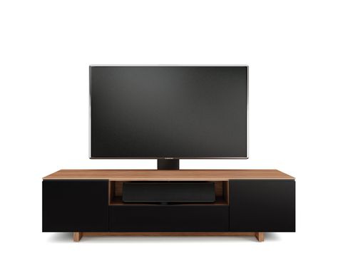 Nora Slim Contemporary AV Cabinet | Flat Panel TV Cabinet | BDI Furniture Home Theater Cabinet, Slim Tv Stand, Contemporary Tv Stand, Home Theater Furniture, Entertainment Cabinet, Television Stands, Flat Panel Tv, Compact Living, Home Cinema