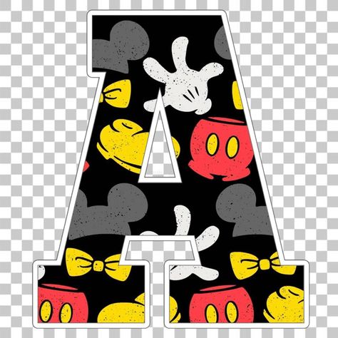 Mickey Mouse Letters Alphabet, Mickey Mouse Alphabet Letters, Disney Alphabet Letters, Mickey Mouse Font, Handlettering Alphabet, Letras Disney, Alphabet Disney, Mickey Mouse Letters, Mickey Mouse Png