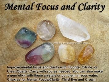 Different Types Of Crystals, Types Of Crystals, Mental Focus, Crystal Therapy, Crystal Healing Stones, Crystal Magic, Crystal Meanings, Rocks And Gems, Gem Stones