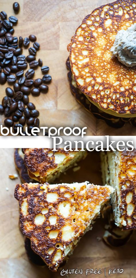 Bulletproof Diet Recipes, Bulletproof Recipes, Desayuno Keto, Bulletproof Diet, Coconut Flour Pancakes, Low Carb Pancakes, Keto Pancakes, Low Carb Diets, Vegetarian Keto