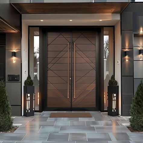 2 Door Main Entrance, Mansion Gates Entrance, Luxury Doors Entrance, Main Entrance Door Design Architecture, Villa Main Door, Front Door Design Modern Entrance, Luxury Front Door Entrance, Luxury Door Design Modern, Modern Front Door Entrance