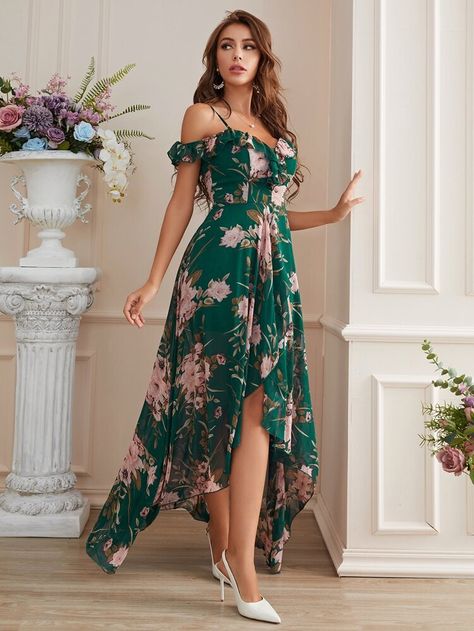 Vestidos Sport, Lulus Wedding, Floral Chiffon Dress, Chiffon Floral, Womens Floral Dress, Floral Chiffon, Guest Outfit, Outfit Summer, Styles Fashion