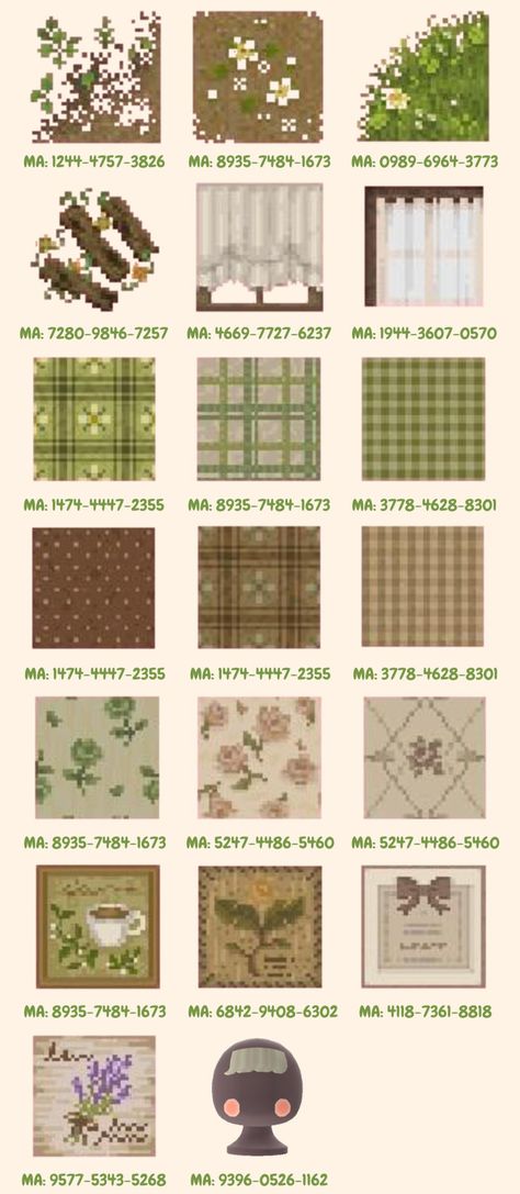 Animal Crossing Design Codes Rug, Rug Codes Animal Crossing, Acnh Forest Designs Codes, Animal Crossing Flower Field, Flower Path Animal Crossing, Cottage Core Animal Crossing Codes, Animal Crossing Flower Codes, Animal Crossing Cottagecore Codes, Acnh Flower Path