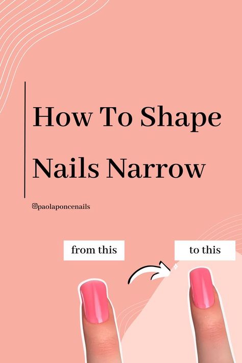 How to shape nails narrow How To Shape Nails, Doing My Own Nails, Shape Nails, How To Cut Nails, I Understand, My Nails, Nail Shapes, Nail Tutorials, Nails