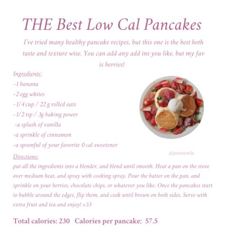 Low Calorie Banana Pancakes, Low Cal Crepes, Low Cal Pancake Recipe, Low Cal Pancakes, Low Calorie Pancake Recipe, Low Cal Recipe, Strawberries Aesthetic, Low Calorie Pancakes, Food Calorie Chart