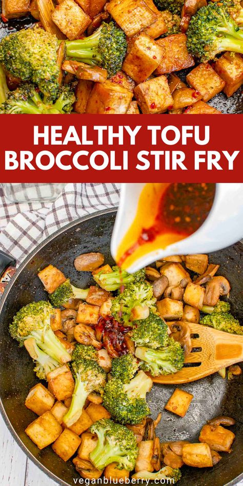 Need a healthy vegan dinner idea? This vegan broccoli tofu stir fry is quick, easy, and cheap! Crisp broccoli, firm tofu, and a homemade stir-fry sauce make it one of our favorite high-protein recipes. Great for healthy dinner meal prep, enjoy it low carb or over rice for a hearty dinner bowl. #healthydinnerideas #plantbasedrecipes #plantbaseddiet #plantbasedmeals #mealprepfortheweek