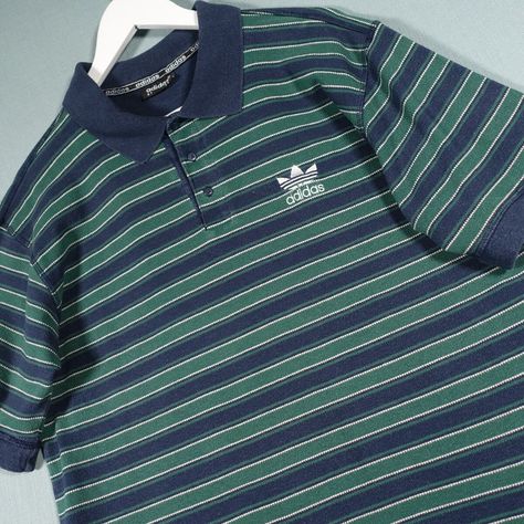 I just added a new item to eBay, Vintage Adidas Originals Polo Shirt Mens Extra Large Green Blue Striped Trefoil! #eBay #eBaySeller Vintage Adidas, Ebay Seller, New Item, Adidas Originals, Extra Large, Blue Green, Polo Shirt, Mens Shirts, Adidas