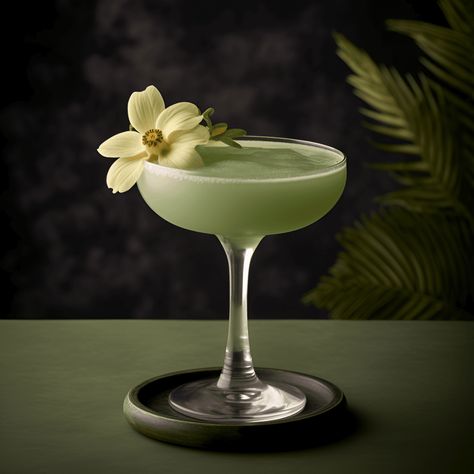 Daiquiri Blossom Cocktail Recipe - The Daiquiri Blossom is a delightful balance of sweet, sour, and floral flavors. The tartness of the lime juice is complemented by the sweetness of the simple syrup, while the elderflower liqueur adds a delicate, fragrant touch. The rum provides a smooth, warming base that ties everything together. Flower Cocktails, White Rum Cocktails, Daiquiri Cocktail, Lavender Syrup, Matcha Drink, Cocktail And Mocktail, Floral Cocktails, Sweet Cocktails, Spring Cocktails