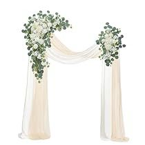 Wedding Decor Ceremony, Faux Flowers Wedding, Wedding Alters, Wedding Chair Decorations, Simple Elegant Wedding, Wedding Arch Flowers, White Champagne, Arch Flowers, Wedding Altars