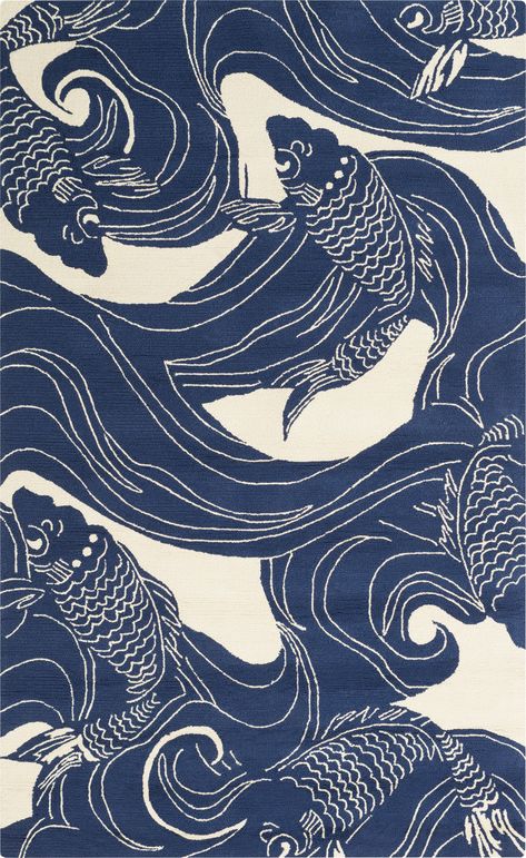 Coastal Area Rugs, Art Chinois, Carpe Koi, Traditional Japanese Art, Mia 3, Arte Inspo, Art Japonais, Navy Area Rug, Johannesburg