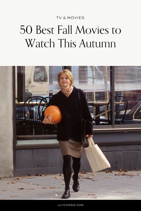 best fall movies November Aesthetic Cozy Vibes, Best Fall Movies List, Fall Episodes Of Friends, Movies With Autumn Vibes, Fall Time Movies, Autumn Romcoms, Fall Vibe Movies, Movies That Feel Like Fall, Fall Romcom Movies