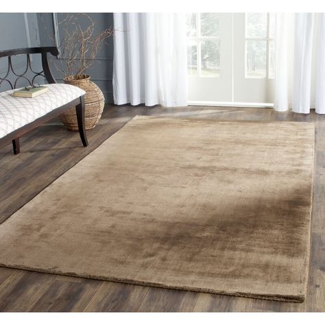 Latitude Run® Endora Handmade Viscose Brown Rug & Reviews | Wayfair 2 Bedroom Design, Apartment Styles, Rug Loom, Brown Couch, Safavieh Rug, Hand Loomed Rug, Take Off Your Shoes, Solid Area Rugs, Viscose Rug