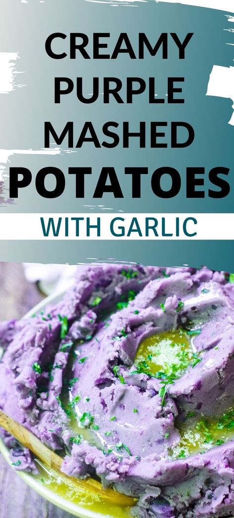 Mashed Purple Potatoes, Purple Mashed Potatoes Recipes, Spooky Mashed Potatoes, Unique Mashed Potatoes Recipe, Purple Food Ideas, Gourmet Mashed Potatoes, Purple Mashed Potatoes, Side Dishes For Dinner, Husband Food