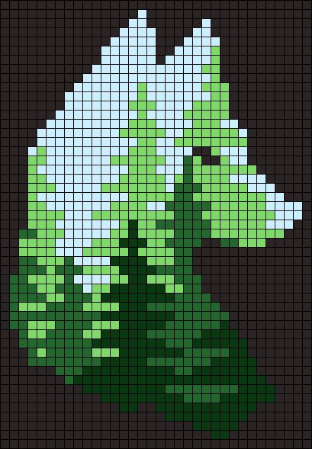 Cool Grid Patterns, Tree Perler Bead Patterns, Forest Perler Bead Patterns, Alpha Cross Stitch Patterns, Perler Bead Tree, Minecraft Alpha Pattern, Pixel Art Alpha Pattern, Perler Bead Art Pattern, Pixel Art Templates Pattern