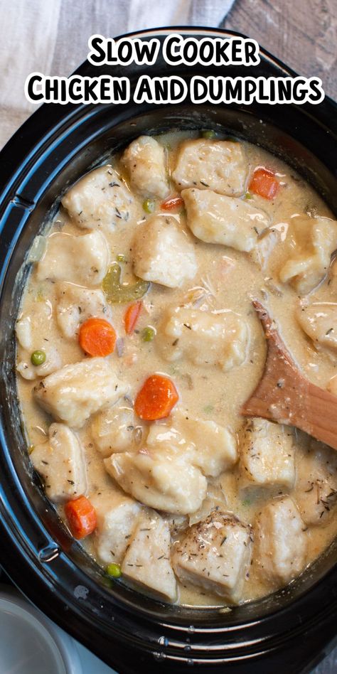 Chicken And Dumplings Crockpot, Slow Cooker Chicken Dumplings, Slow Cooker Chicken And Dumplings, Cream Soups, Chicken Breast Slow Cooker, Magical Slow Cooker, Chicken And Dumplings Recipe, Crockpot Chicken And Dumplings, The Magical Slow Cooker